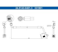 ATE 24.5143-0401.3 Brake hose