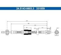 ATE 24.5143-0603.3 Brake hose