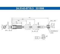 ATE 24.5143-0715.3 Brake hose