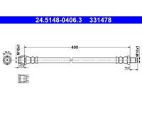 ATE 24.5148-0406.3 Brake hose