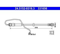 ATE 24.5152-0316.3 Brake hose