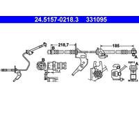 REAR LEFT BRAKE HOSE FITS: VAUXHALL MERIVA MK II 1.3 CDTI/1.7 CDTI/1.4/1.3 CD