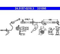✅Fits ATE 24.5157-0218.3 HAM HOSE. ELAST. OPEL OPEL MERIVA 03- L TY ⭐UK Seller⭐