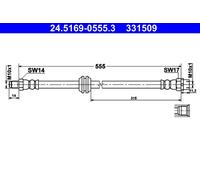 Brake Hose ATE 24.5169-0555.3 for BMW 7 (E65, E66, E67) 3.0 2005-2008