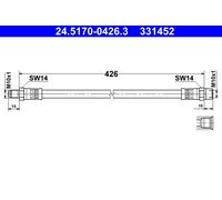 Flexible brake hose 24.5170-0426.3 ATE for MERCEDES-BENZ HECKFLOSSE /8 /8 Coupe