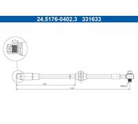 ✅Fits ATE 24.5176-0402.3 Brake Hose ⭐UK Seller⭐