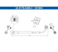 Brake Hoses ATE 24.5176-0456.3 for OPEL