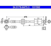 ATE 24.5176-0475.3 Brake hose