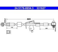 ATE 24.5176-0654.3 Brake hose