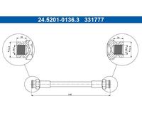 ATE 24.5201-0136.3 Brake hose