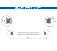 ATE 24.5201-0191.3 Brake hose