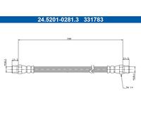 ATE 24.5201-0281.3 Brake hose