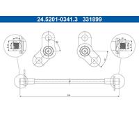 BRAKE HOSE 24.5201-0341.3 FOR MITSUBISHI OUTLANDER/III/Van ECLIPSE/CROSS ASX ASX