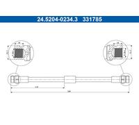 Fits ATE 24.5204-0234.3 HAM HOSE. ELAST. VW GOLF V 03-08 ⭐UK Stock⭐