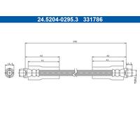 Fits ATE 24.5204-0295.3 Brake Hose 24.5204-0295.3 Brake pipe/hose fle ⭐UK Stock⭐