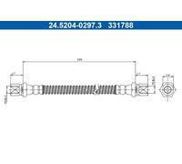 ATE 24.5204-0297.3 Brake hose