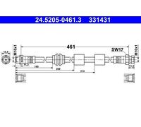 ✅Fits ATE 24.5205-0461.3 Brake Hose ⭐UK Seller⭐