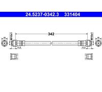 ATE Brake Hose 24.5237-0342.3 - Flexible for Mercedes-Benz A-Class W168 M166 OM668/941/940