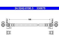 ATE Brake Hose 24.5242-0190.3 for Audi A2 1.2/1.4L - fits 8Z0611775A/8Z0611775B