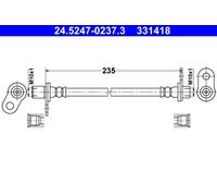 ATE Brake Hose 24.5247-0237.3 - For Mitsubishi ASX, Outlander II, Lancer VII (4650B625)