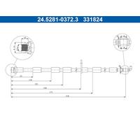 ATE 24.5281-0372.3 Brake hose