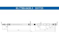 ATE 83.7769-0435.3 Brake hose