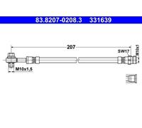 ATE 83.8207-0208.3 Brake hose