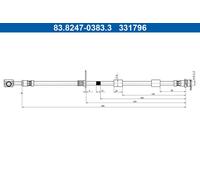 ATE 83.8247-0383.3 Brake hose
