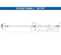 ATE 83.8247-0489.3 Brake hose