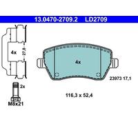 Brake pads 13.0470-2709.2 ATE for DACIA RENAULT NISSAN MERCEDES-BENZ LADA