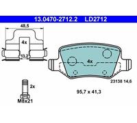 Brake pads 13.0470-2712.2 ATE for MERCEDES-BENZ A-CLASS B-CLASS Sports Tourer