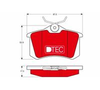 FITS AUDI A1 1.0 TFSI BRAKE PAD SET, DISC BRAKE GDB1330DTE TRW