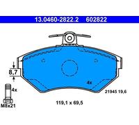 Brake pads 13.0460-2822.2 ATE for AUDI VW