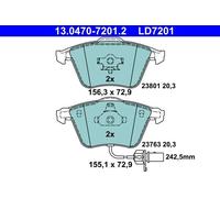 Brake pads 13.0470-7201.2 ATE for AUDI SEAT