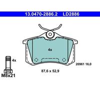 ATE Brake Pad Set 13.0470-2886.2 Disc Brake for VW Polo III Classic 1.6L