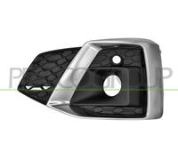 Bumper Grille W/Fog Hole Black&Chrome (S-Line) Left Hand For Audi A5 2019-