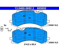 FITS AUDI A6 ALLROAD C8 55 TFSI MI BRAKE PAD SET, DISC BRAKE 13.0460-5692.2 ATE