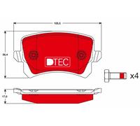 FITS AUDI A6 C6 2.0 TFSI BRAKE PAD SET, DISC BRAKE GDB1763DTE TRW