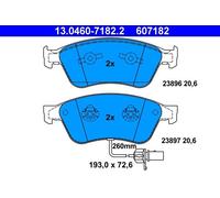 ATE Brake pad set 13.0460-7182.2 incl. wear warning contact AUDI: A6 C6 Avant, A8 D3, A6 C6 Saloon, VOLKSWAGEN: Phaeton