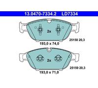 ATE Brake Pads 13.0470-7334.2 - for Audi A6 C7, A6 C7 Avant, A7 Sportback, A8 D4