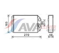 Fits AVA AIA6393 AIR HEATER AUDI A6 C5 (1997) A6 2.4