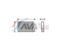 AVA COOLING SYSTEMS CNA6305 Heater matrix