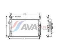 Fits AVA OL2345 WATER COOLER OPEL MERIVA (2003) 1.6