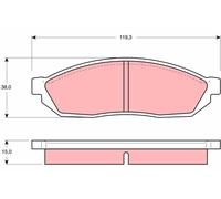 FITS BEDFORD RASCAL BUS 1.0 ALL-WHEEL DRIVE BRAKE PAD SET, DISC BRAKE GDB254 TRW