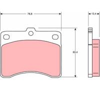 FITS BEDFORD RASCAL VAN 1.0 ALL-WHEEL DRIVE BRAKE PAD SET, DISC BRAKE GDB736 TRW