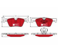 FITS BMW 1 SPORTS HATCH 114 I BRAKE PAD SET, DISC BRAKE GDB1919DTE TRW