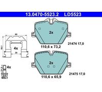 Fits ATE 13.0470-5523.2 Brake Pad Set, disc brake DE stock