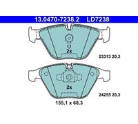 Brake pads 13.0470-7238.2 ATE for BMW 3 Touring X1 3 3 Coupe 3 Convertible