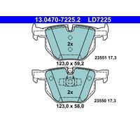 Brake pads 13.0470-7225.2 ATE for BMW 3 Touring 3 3 Convertible 3 Coupe X1