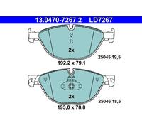 FITS BMW 5 528 I BRAKE PAD SET, DISC BRAKE 13.0470-7267.2 ATE